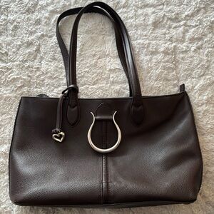Brighton Wesley Leather tote in Cocoa Tobacco